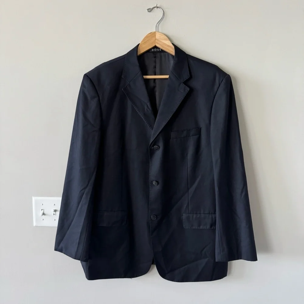 HUGO BOSS Wool Blend Black Blazer